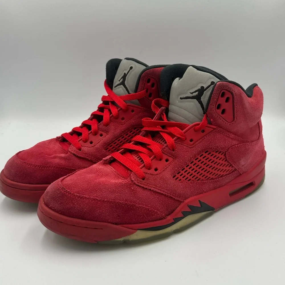 Jordan 5‎ Retro Red Suede Size 11 Men | 2017 OG Box | No Lace Locks